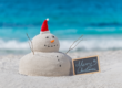 bonhomme de neige sur plage